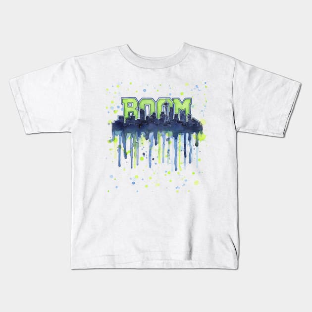 Seattle 12th Man Shirt Kids T-Shirt by Olechka